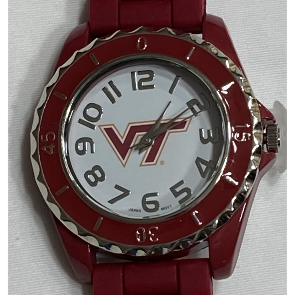 Virginia Tech Hokies Sculpted Edge Silicone Band Watch, Unisex, NCAA